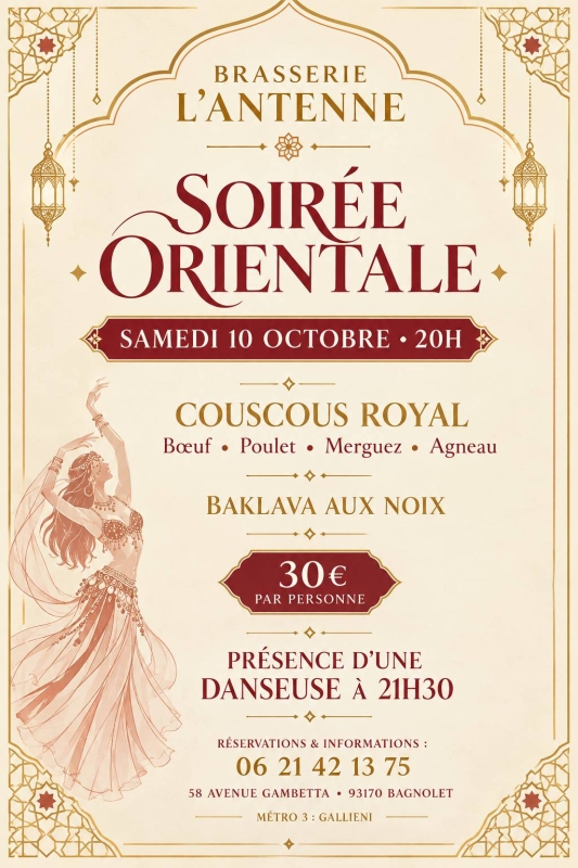 Évènements - L'Antenne - Restaurant Paris 20e - les meilleurs restaurant de BAGNOLET