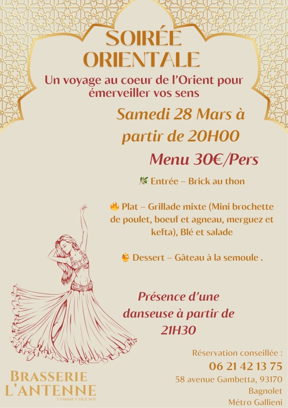 Évènements - L'Antenne - Restaurant Paris 20e - manger a BAGNOLET